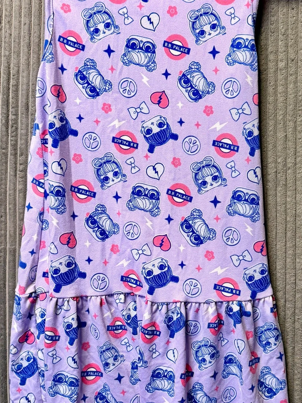 L.O.L. Surprise! Girls Purple Pink Blue Character Print Casual Dress
